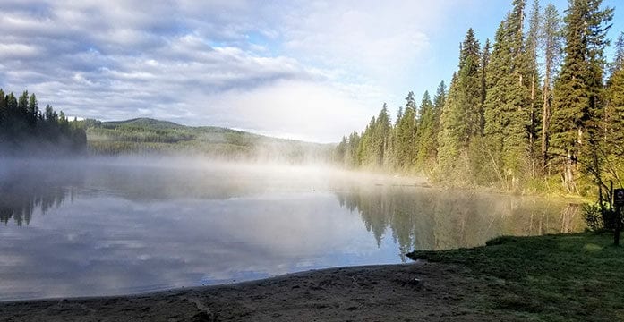 Morning Mist at Nancy Greene Provincial Park transport, bicycle ConnecTour Chronicles: A brush with heat stroke and then hypothermia