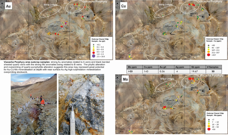 Choquelimpie Sampling Extends Surface Gold-Silver Oxide Mineralized Zones